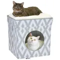 Kitty City Large Cat Bed, Stackable Cat Cube, Indoor Cat House/Cat Condo, Cat Scratcher, Cushion