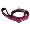 Rosewood 12954 Wag 'n' Walk Designer Damson Leather Dog Lead, Pink, Small