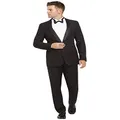 Livorno Kelly Country 1 Button Slim Fit Dinner Suit - Big Mens Size 60 Black