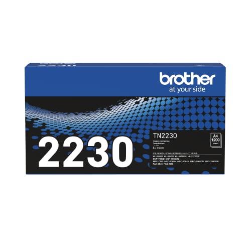 Brother Genuine TN2230 Black Toner Cartridge, Up to 1200 Pages (TN-2230) for Use with: DCP-7060D, DCP-7065DN, HL-2240D, HL-2242D, HL-2250DN, HL-2270DW, MFC-7360N, MFC-7362N, MFC-7460DN, MFC-7860DW