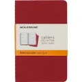 Moleskine S30956 Cahier Notebook- Set of 3- Ruled- Pocket- Cranberry Red, (CH111)