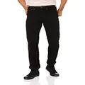 Riders by Lee Men's Straight Stretch Jean, Black, R-36