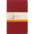 Moleskine Cahier Notebook - Set of 3 - Ruled - Large - Cranberry Red, (CH116)