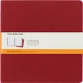 Moleskine S31076 Cahier Notebook- Set of 3- Ruled- Extra Large- Red, (CH121)