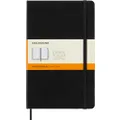 Moleskine S01127 Classic Hard Cover Notebook- Ruled- Large- Black, (QP060)