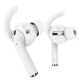 KeyBudz EarBuddyz Ultra in-Ear Non-Slip Silicone Earphones Attachment for Apple AirPods, EarPods Headphones Earphone Accessories, Ear Hook Earbuds, Sport, White