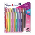 Paper Mate Won't Bleed Through Paper, Flair Felt-Tip Pen, Medium, Fashion Assorted, Pack of 24, (1979424) (Packaging May Vary)