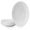 CORELLE 1107732 Livingware Lunch Plate Set (6-Piece Set), Winter Frost White, 21.6cm