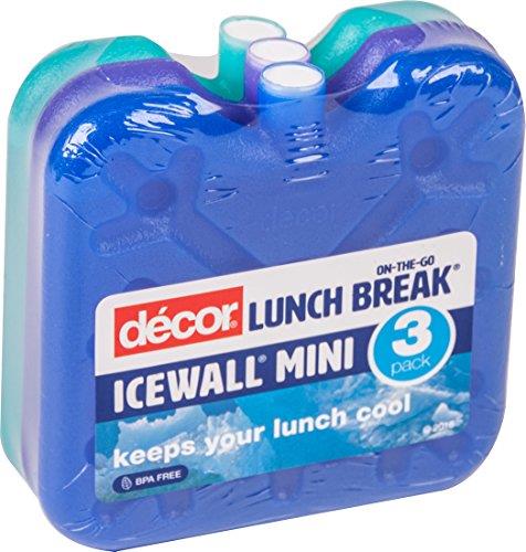 Décor Mini Ice Pack for Lunch Box, Bags, Coolers, Pack of 3