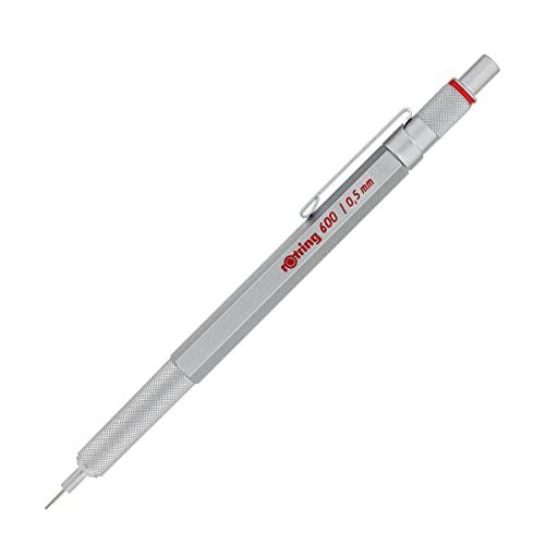 Rotring 1904445 600 Series Mechanical Pencil, 0.35mm 0.5mm Silver Body