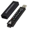 Apricorn 128GB Aegis Secure Key 3Z 256-bit AES XTS Hardware Encrypted FIPS 140-2 Level 3 Validated Secure USB 3.0 Flash Drive (ASK3Z-128GB), Black