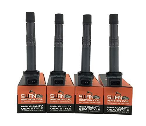 Pack of 4 - SWAN Ignition Coil for Honda Accord, Civic, CRV, Integra, Odyssey & S2000