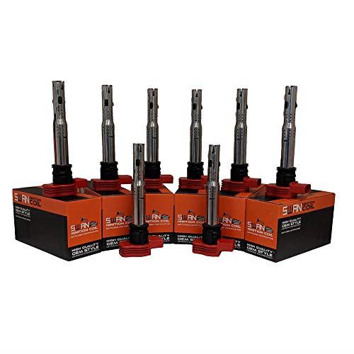 Pack of 8 - SWAN Ignition Coils for Audi A6, A8, Allroad, Q7, R8, S5 & S6 Plus