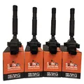 Pack of 4 - SWAN Ignition Coils for Mercedes Benz C160, C180, C200, C220, C230, C250, CLC160, CLC180, CLC200, CLK200, E200, E200K, E250 & SLK200