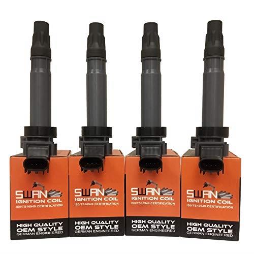 Pack of 4 - SWAN Ignition Coils for Holden Barina Spark - Manual Transmission ONLY