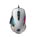 ROCCAT Kone AIMO PC Gaming Mouse, Optical, RGB Backlit Lighting, 23 Programmable Keys, Onboard Memory, Palm Grip, Owl Eye Sensor, Ergonomic, LED Illumination, Adjustable 100 to 16,000 DPI - White