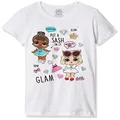 L.O.L. Surprise! Girls Glam Club Miss Baby & Leading Baby Short Sleeve T-Shirt Short Sleeve T-Shirt - White - L-6X