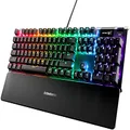 SteelSeries Apex 5 Blue Clicky Hybrid Mechanical Gaming Keyboard US Layout - OLED Smart Display - Media Controls - Per Key Prism RGB Illumination