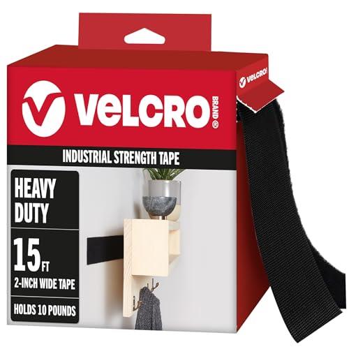 Velcro Brand 90197 - Industrial Strength Fasteners - Heavy Duty Stick On, 2" x 15 ft. Roll, Black