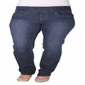 Jag Jeans Women's Peri Pull-On Straight Leg Jean in Comfort Denim, After Midnight, 8