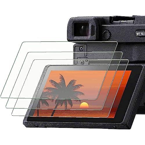 PCTC Tempered Glass Screen Protector Film for Sony DSLR Alpha Nex-7 NEX-6 NEX-5 A6000 A6300 A5000 Camera Cover Perfect Fit Waterproof Anti-scrach Anti-fingerprint High Transparency Foils