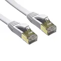 Edimax 25915 CAT7 10GbE Shielded Flat Network Cable, 1m Length, White