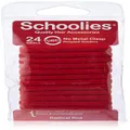 Schoolies Hair Accessories Tubes Ponytail Holders 24 Pieces, Radical Red, Small