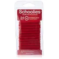 Schoolies Hair Accessories Tubes Ponytail Holders 24 Pieces, Radical Red, Small