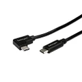 StarTech USB2CC1MR Right Angle USB-C Cable - 1m / 3 ft - Reversible - M/M - USB Type C Cable - USB-C Charge Cable - USB C to USB C Cable, Black