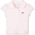 Lacoste Kid's Scalloped Collar Mini Piqué Polo Shirt, Flamingo, 12 Months