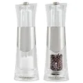 Cole & Mason Bobbi Salt and Pepper Mill Gift Set - Elegant Clear Acrylic and Silver Design, Adjustable Grinding, Precision Mechanisms, 185 mm Height