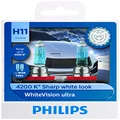 Philips 12362WVUSM H11 WhiteVision Ultra Headlight Globe Twin Pack
