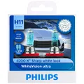 Philips 12362WVUSM H11 WhiteVision Ultra Headlight Globe Twin Pack