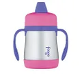 Thermos Foogo Stainless Steel Sippy Cup with Handles, 210ml, Pink