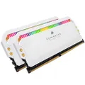 Corsair Dominator Platinum RGB 32GB (4x8GB) DDR4 3200MHz C16 1.35V UDIMM XMP 2.0 White Heatspreaders Desktop PC Gaming Memory