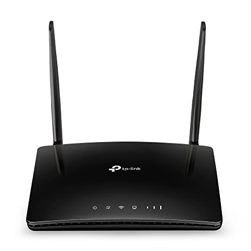 TP-Link TL-MR6400 300 Mbps 4G Mobile Wi-Fi Router, SIM Slot Unlocked, No Configuration Required, Removable External Wi-Fi Antennas, UK Plug, Black (UK Version)