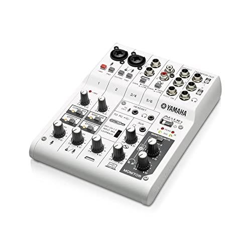 Yamaha AG06 - Studio mixer with USB capabilities for audio, streaming and recording, in white