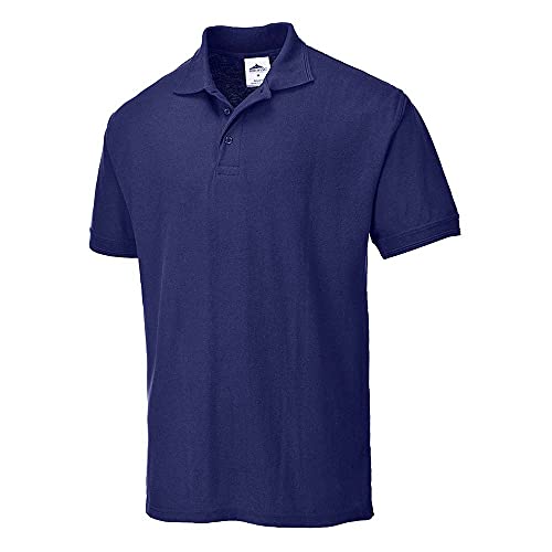 Portwest B210 Mens Stylish Naples Polo Work Shirt Navy, Medium