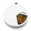 CatMate C500 Automatic Pet Feeder with Digital Timer for Cats and Small Dogs, White, 13.4 x 11.4 x 2.8