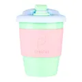DrinkPod 12oz/340 ml Reusable Coffee Cup/Travel Mug with Rotating Rubber Lip BPA Free PLA Plastic – Green Dream/Green