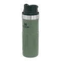 Stanley Trigger Action Travel Mug 0.47L Hammertone Green – Keeps Hot for 7 Hours - BPA-Free Stainless Steel Thermos Travel Mug for Hot Drinks - Leakproof Reusable Coffee Cups