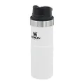 Stanley Trigger Action Travel Mug 0.47L Polar White – Keeps Hot for 7 Hours - BPA-Free Stainless Steel Thermos Travel Mug for Hot Drinks - Leakproof Reusable Coffee Cups