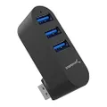 Sabrent Premium 3-Port Aluminum Mini USB 3.0 Hub [90°/180° Degree Rotatable] (HB-R3MB)