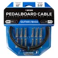 BOSS BCK-12 Solderless Pedalboard Cable Kit – 12 Foot Cable + 12 Right-Angle/Straight 1/4" Plug Connectors to Make 6 Custom Cables