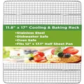 Spring Chef Cooling Rack & Baking Rack - 100% Stainless Steel Cookie Cooling Racks, Wire Rack for Baking, 11.8" x 17" Fits Half Sheet Roasting Pan for Bacon, BBQ - Cooling Racks for Cooking and Baking