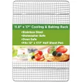 Spring Chef Cooling Rack - Baking Rack - Heavy Duty, 100% Stainless Steel, Oven Safe, 11.8 x 17 Inches Fits Half Sheet Cookie Pan