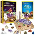 NATIONAL GEOGRAPHIC Mega Gemstone Dig Kit - Dig Up 15 Real Gemstones and Crystals, STEM Activities for Kids, Gem Mining Kit, Great Educational Science Kit for Girls and Boys (Amazon Exclusive)