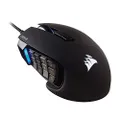 CORSAIR Scimitar Elite RGB Optical MOBA/MMO Gaming Mouse (18000 DPI Optical Sensor, 17 Programmable Buttons, 4-Zone RGB Multi-Colour Backlighting, Contoured Shape, On-Board Storage) - Black