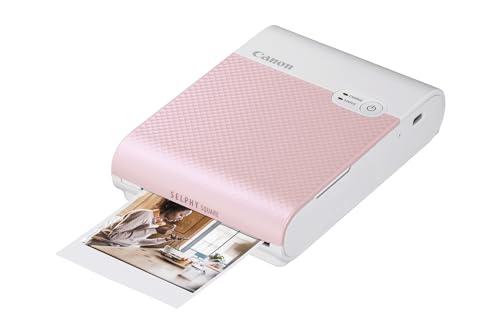 Canon SELPHY Square QX10 Portable Colour Photo Wireless Printer (Pink) - A Compact WiFi Printer That Prints Quality Square Photos and Connects Directly to Your Smartphone.