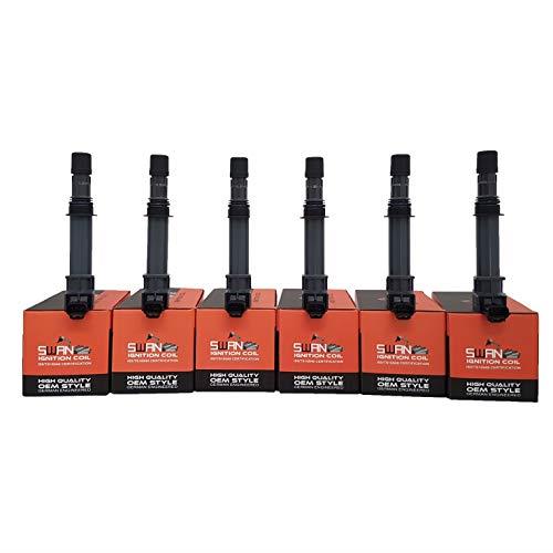 Pack of 6 - Swan Ignition Coils for Dodge Nitro & Jeep Cherokee, Commander, Grand Cherokee (3.7L)